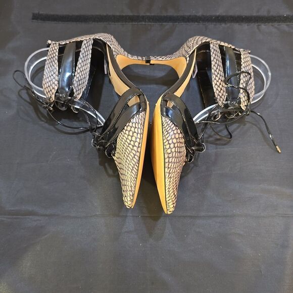 ZARA WOMEN'S KITTEN HEEL LACE-UP MID (2-2.9 in) HEEL HEIGHT WOMEN'S SANDALS - Picture 15 of 16